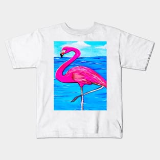 Pink Flamingo Kids T-Shirt